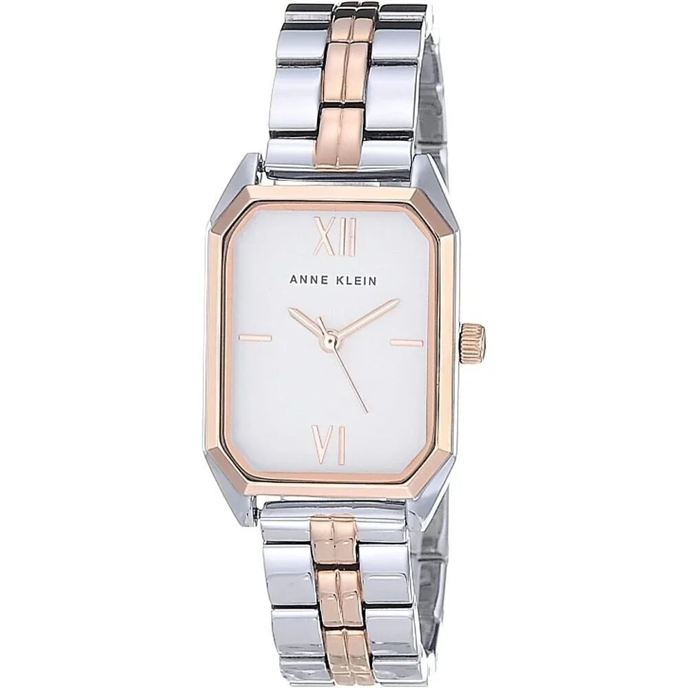 Women's Rose Gold Silver Stainless Steel Water Resistant Bracelet Watch